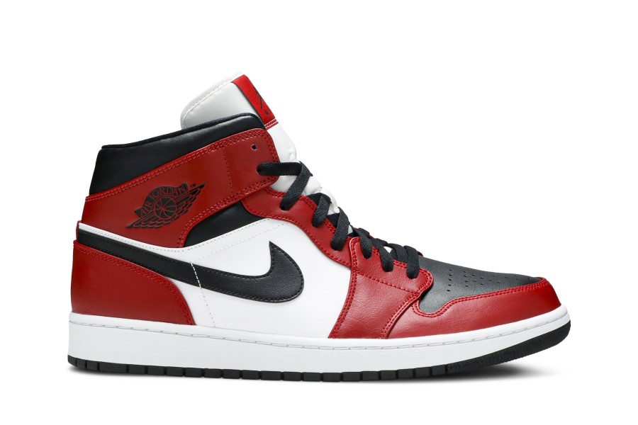Air Jordan 1 Mid Chicago Style Black Toe