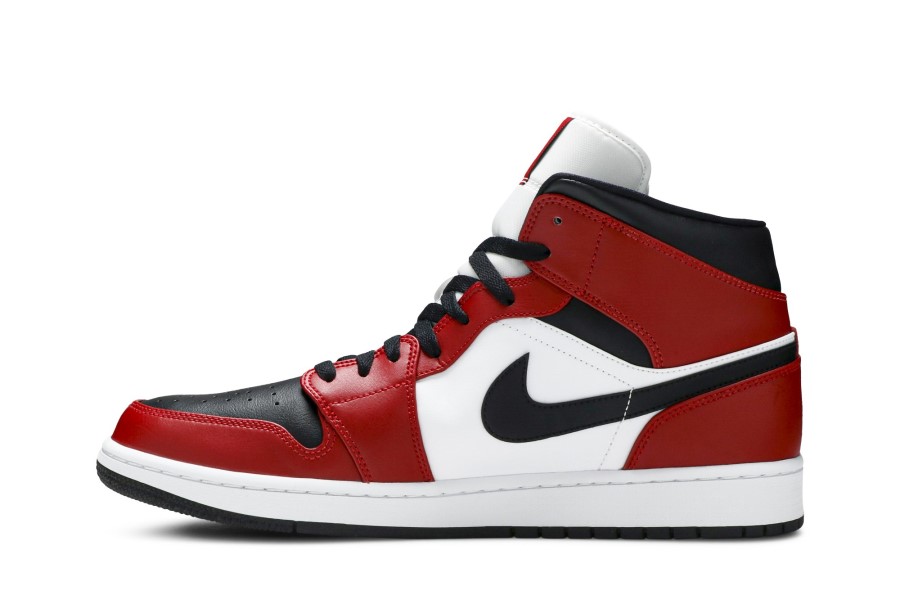 Air Jordan 1 Mid Chicago Style Black Toe
