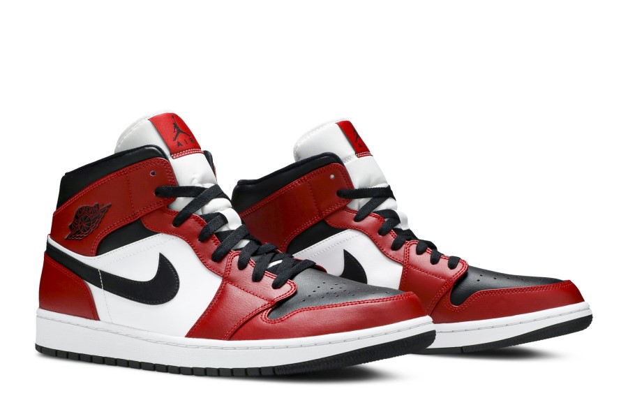 Air Jordan 1 Mid Chicago Style Black Toe