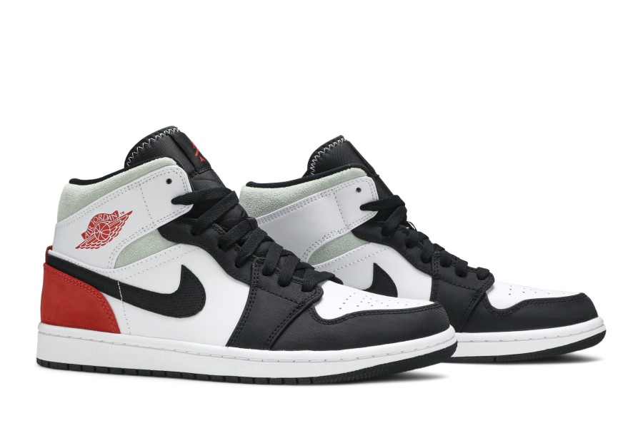 Air Jordan 1 Mid Se Red Black Toe