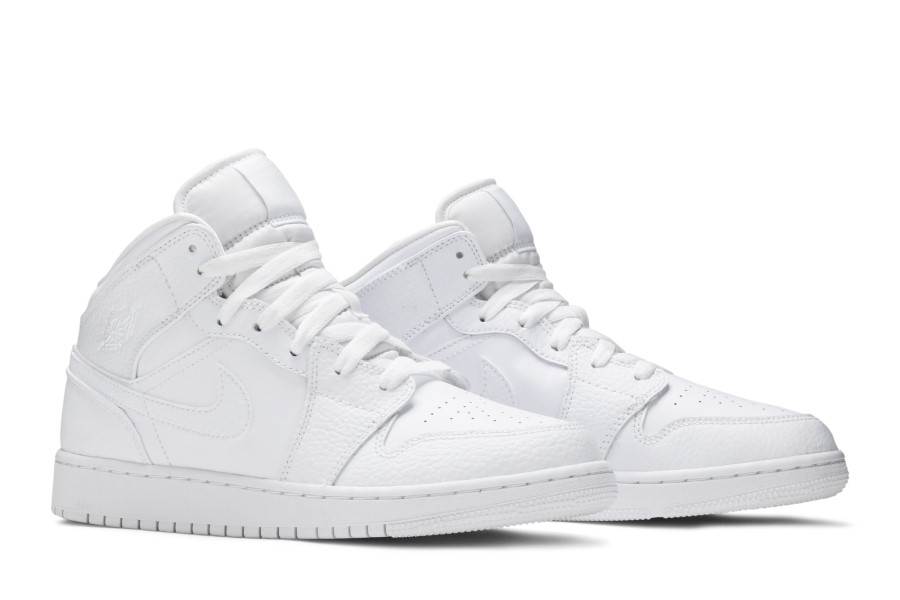 Air Jordan 1 Mid Gs Triple White