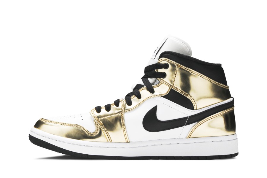 Air Jordan 1 Mid Se Metalik Zlatna