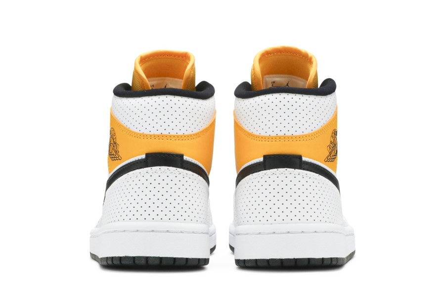 Wmns Air Jordan 1 Srednje Perforirano - Bijelo Sveučilišno Zlato