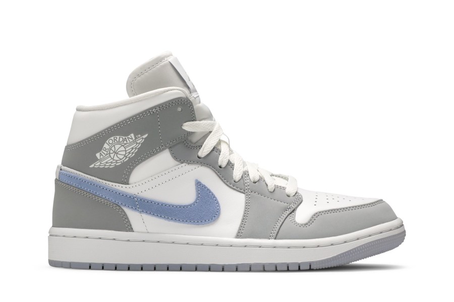 Wmns Air Jordan 1 Mid Wolf Grey Aluminij