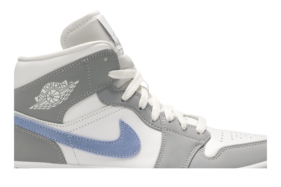 Wmns Air Jordan 1 Mid Wolf Grey Aluminij
