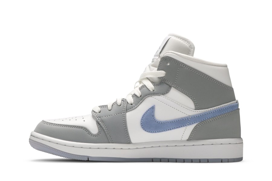 Wmns Air Jordan 1 Mid Wolf Grey Aluminij