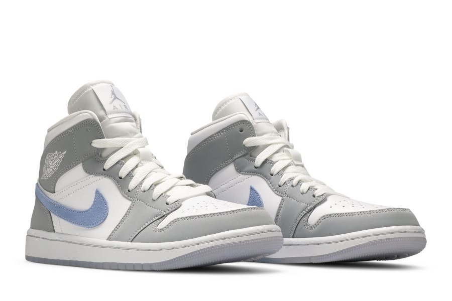 Wmns Air Jordan 1 Mid Wolf Grey Aluminij