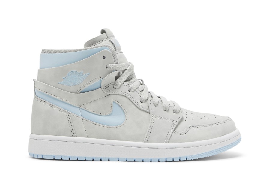 Wmns Air Jordan 1 Visoko Zumiranje Udobnost Hladna Siva Svijetlo Plava