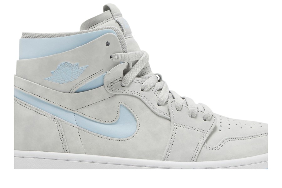 Wmns Air Jordan 1 Visoko Zumiranje Udobnost Hladna Siva Svijetlo Plava