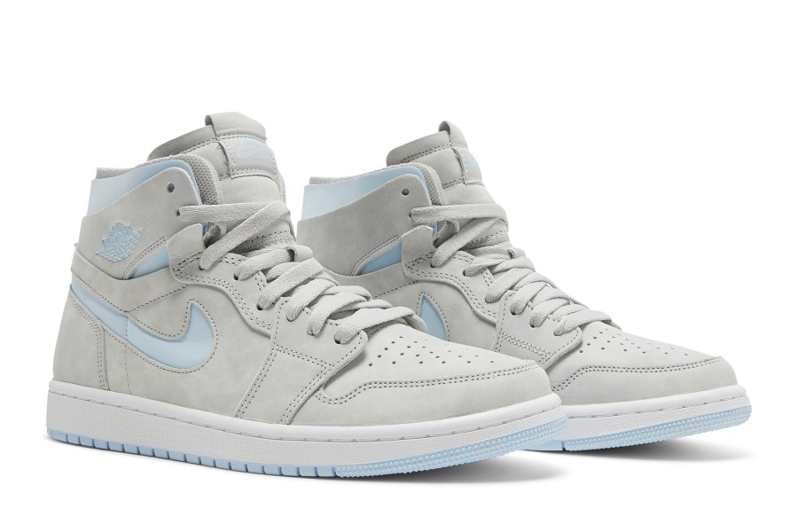 Wmns Air Jordan 1 Visoko Zumiranje Udobnost Hladna Siva Svijetlo Plava