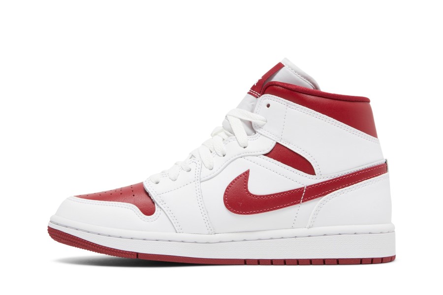 Wmns Air Jordan 1 Srednji Bijeli Nar