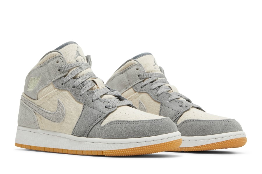 Air Jordan 1 Mid Se Gs Kokosovo Mlijeko čestica Siva