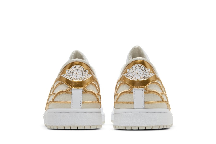 Air Jordan 1 Središnji Teren Bijelo Zlato