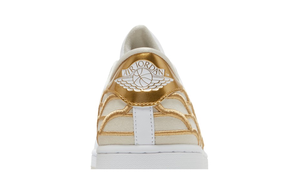 Air Jordan 1 Središnji Teren Bijelo Zlato