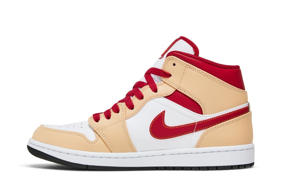 Air Jordan 1 Srednje Svijetli Curry Kardinal Crveni