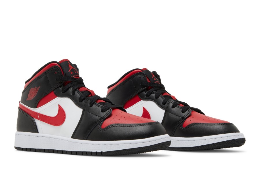Air Jordan 1 Mid Gs Black Fire Red