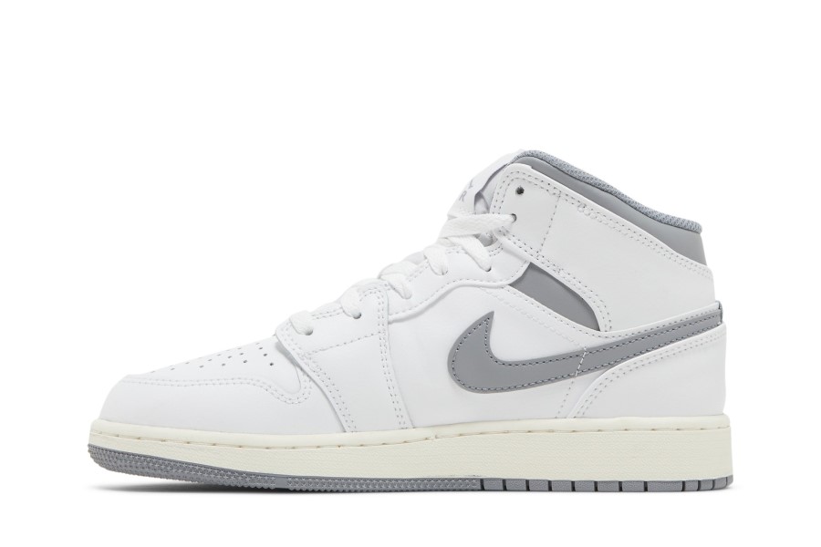 Air Jordan 1 Mid Gs Neutralno Siva