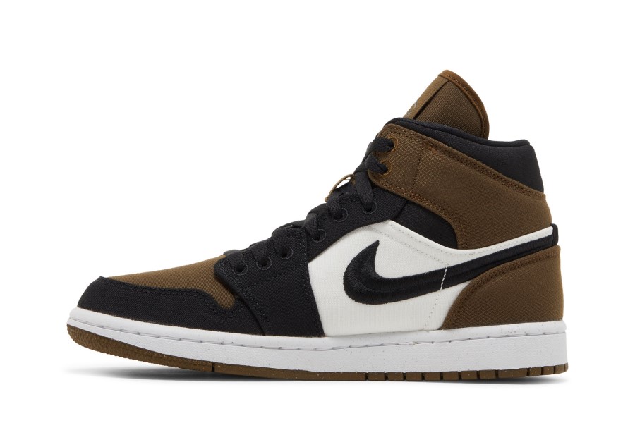 Wmns Air Jordan 1 Mid Se Olive Toe