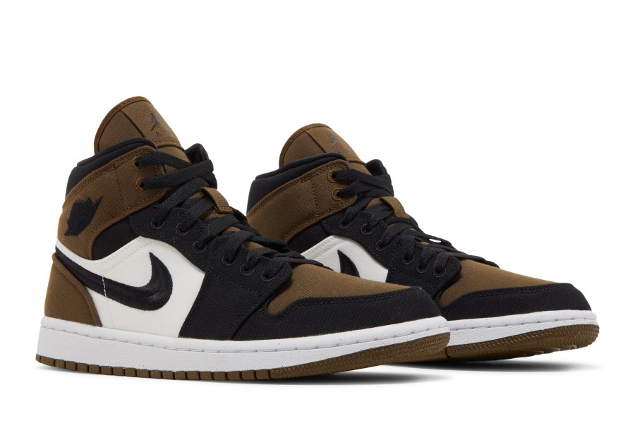 Wmns Air Jordan 1 Mid Se Olive Toe