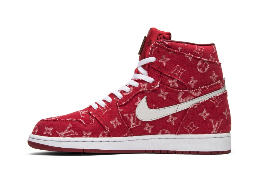 Red Ribbon Recon X Air Jordan 1 Retro High Supreme & Louis Vuitton Custom