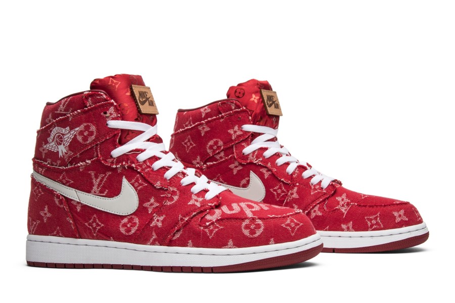 Red Ribbon Recon X Air Jordan 1 Retro High Supreme & Louis Vuitton Custom
