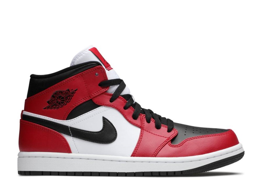 Air Jordan 1 Mid Chicago Crno/teretana Crveno/bijelo