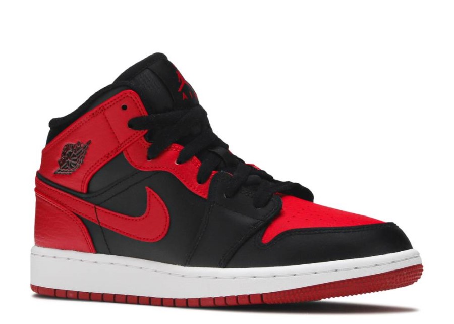 Air Jordan 1 Mid Gs Banned Black