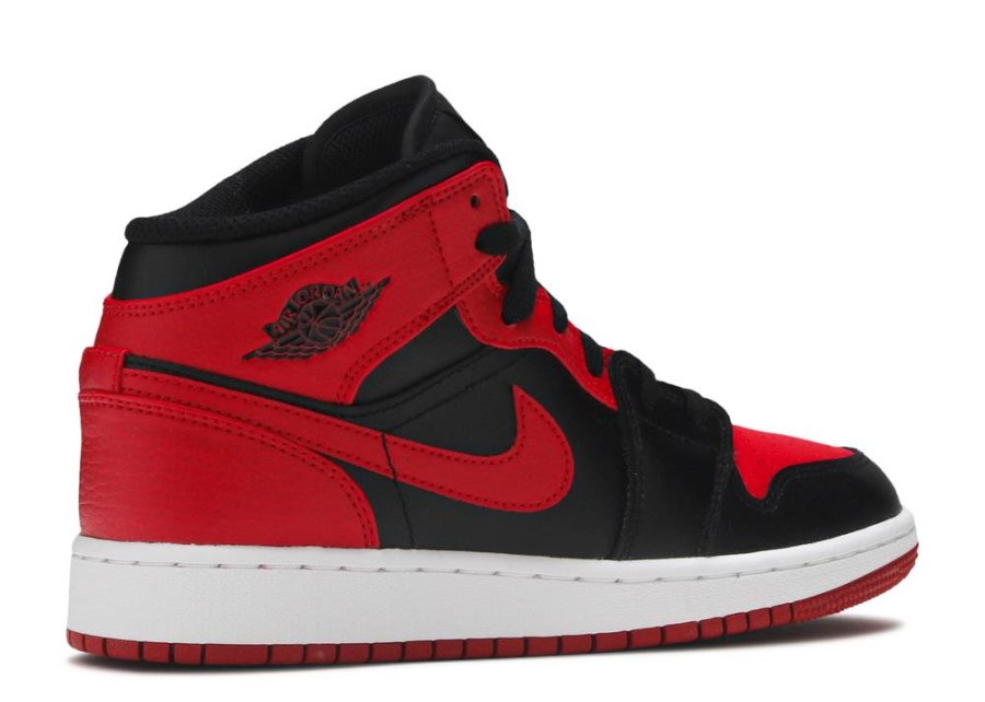 Air Jordan 1 Mid Gs Banned Black