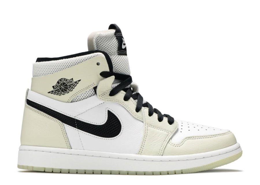 Wmns Air Jordan 1 Visoko Zumiranje Udobno Svjetlo Kost Morsko Staklo
