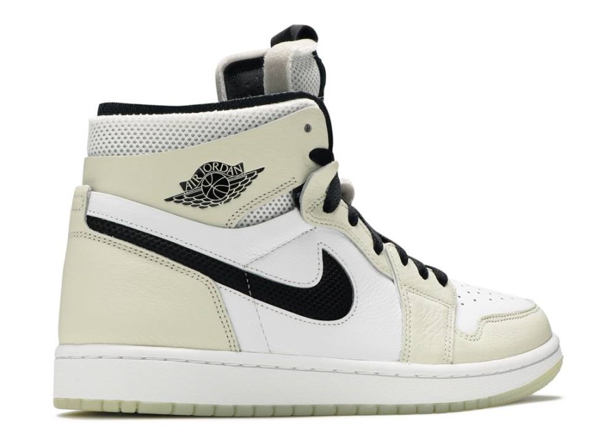 Wmns Air Jordan 1 Visoko Zumiranje Udobno Svjetlo Kost Morsko Staklo
