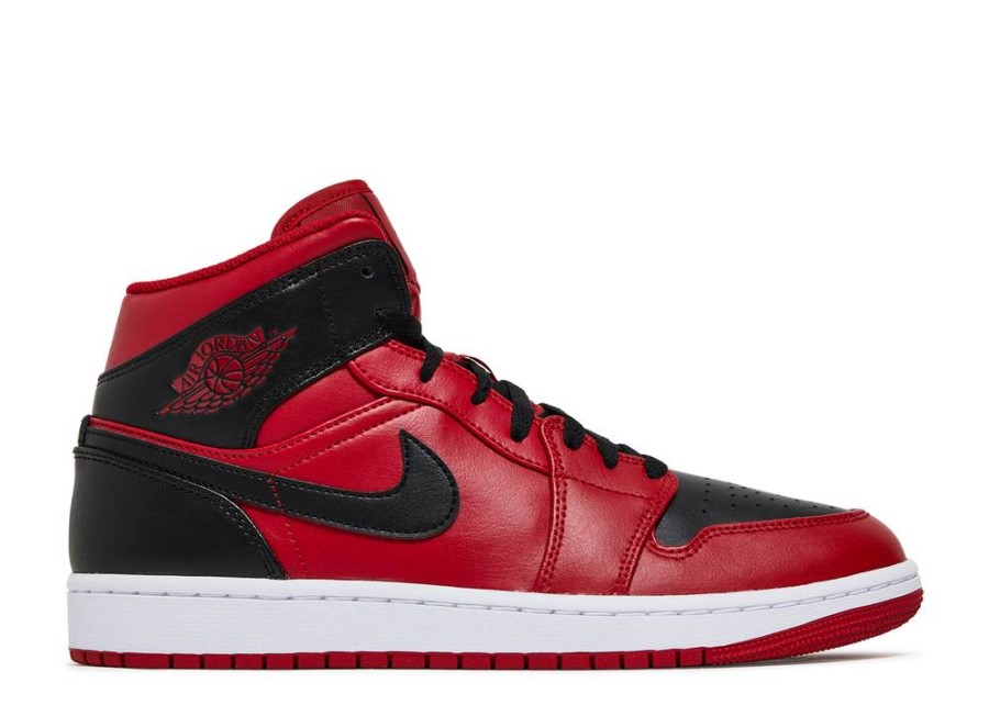 Air Jordan 1 Mid Reverse Bred Gym Red