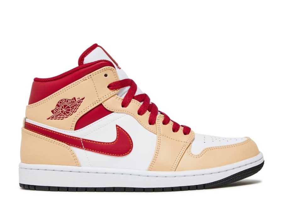 Air Jordan 1 Mid Light-curry Kardinal Crvena