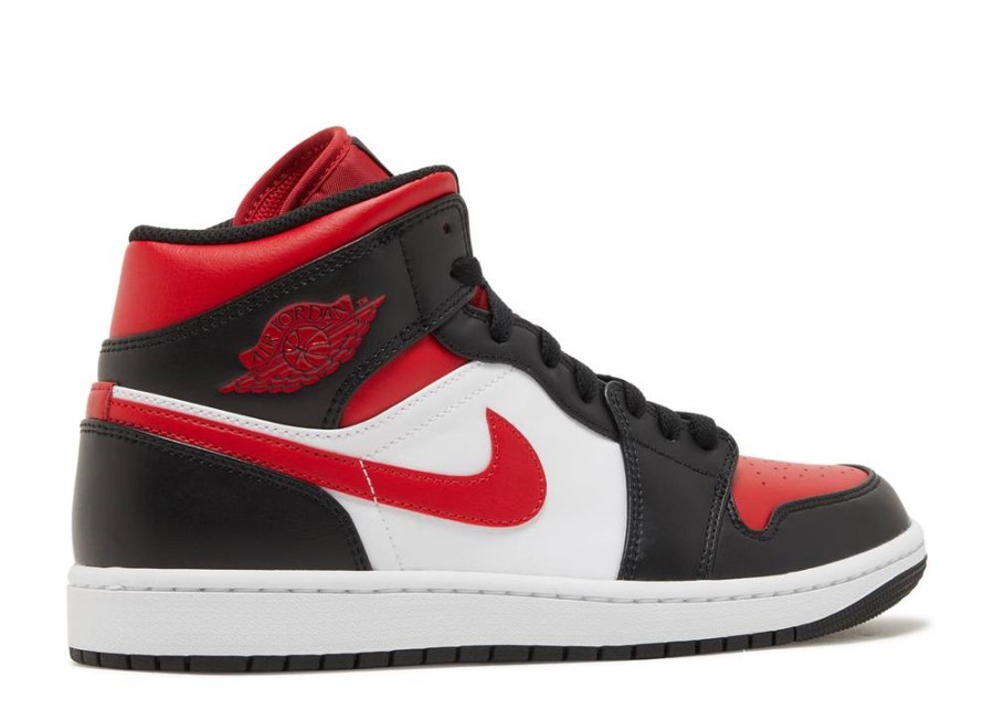 Air Jordan 1 Mid Bred Toe Black