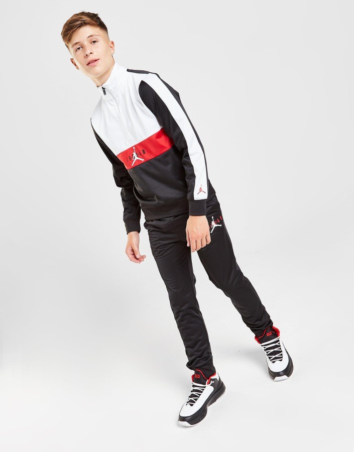 Jordan 1/2 Zip Triko Trenirka Junior Crna