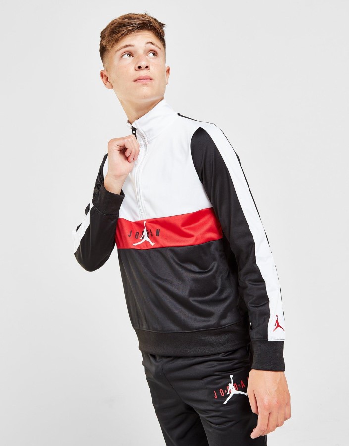 Jordan 1/2 Zip Triko Trenirka Junior Crna