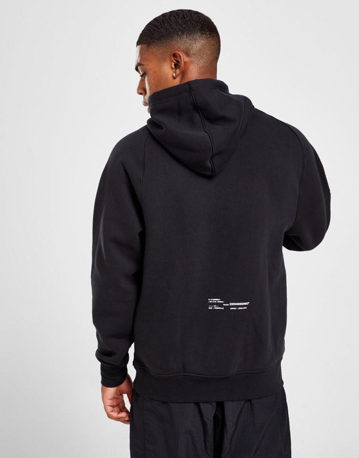 Jordan 23 Razvijena Crna Majica S Kapuljačom