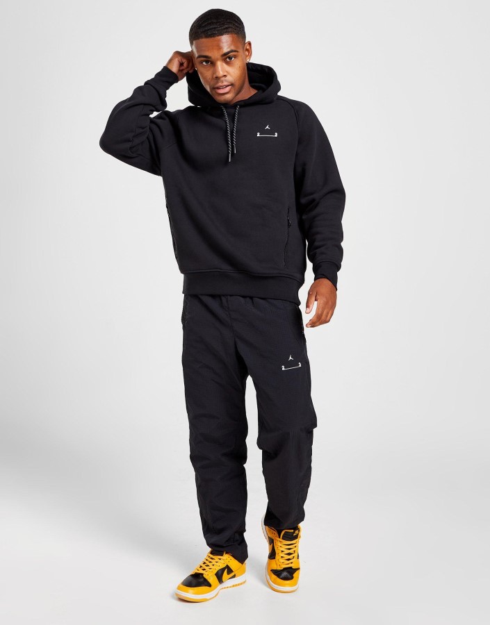 Jordan 23 Razvijena Crna Majica S Kapuljačom