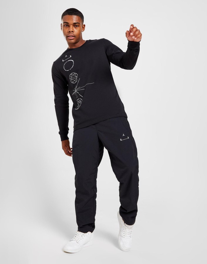 Jordan 23 Dizajnirane Trenirke Crne