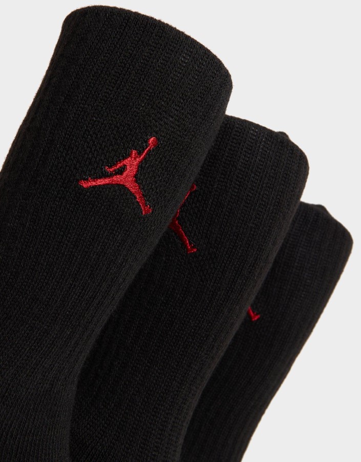 Jordan 3 Paketa Crew Socks Junior Black