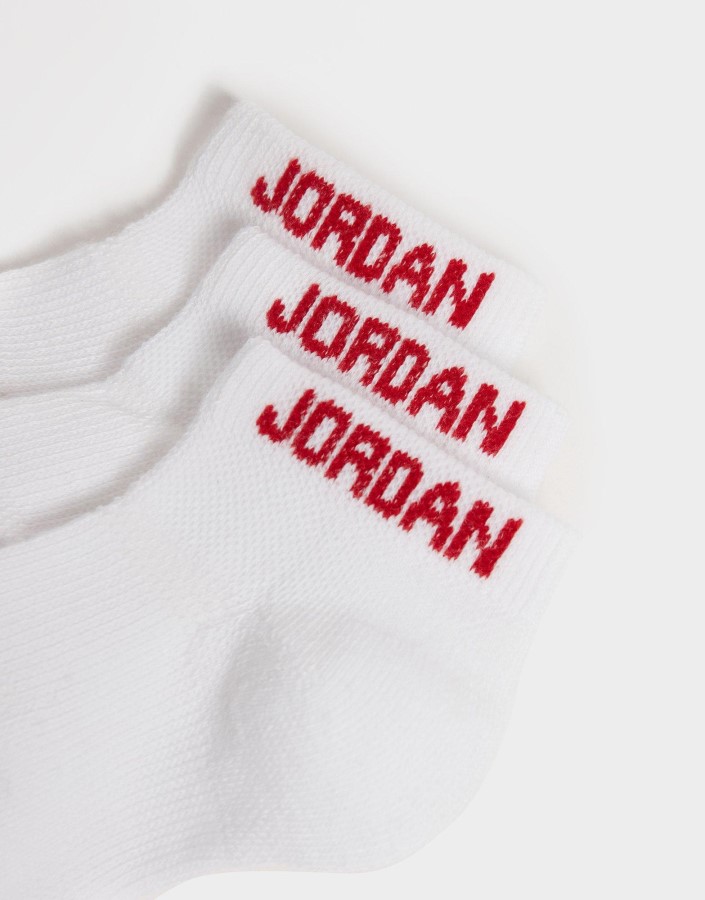 Jordan 3 Paketa No Show Socks Junior White