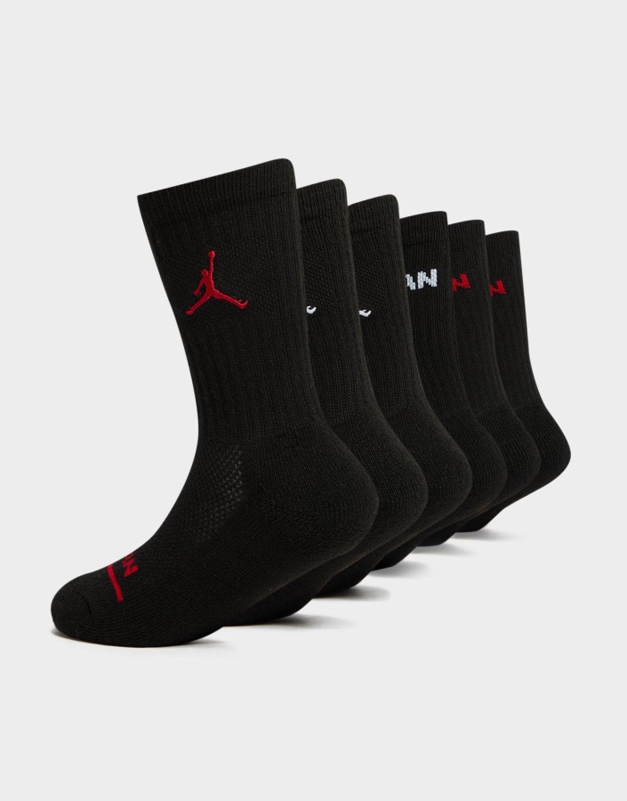 Jordan 6-pack Crew Socks Junior Black