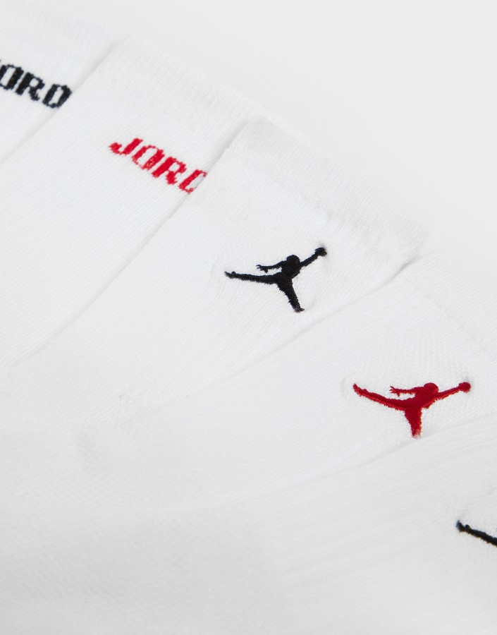 Jordan 6-pack Crew Socks Junior White
