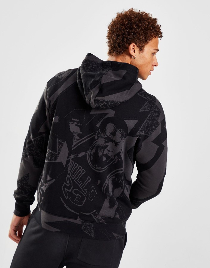 Jordan All Over Print Hoodie Crna