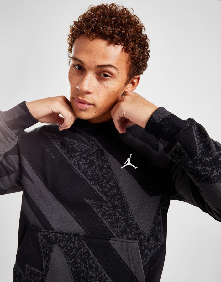 Jordan All Over Print Hoodie Crna