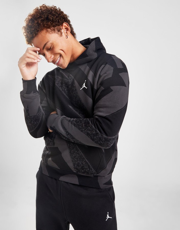 Jordan All Over Print Hoodie Crna