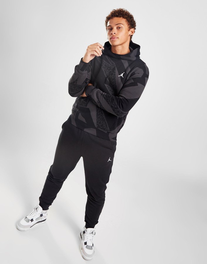 Jordan All Over Print Hoodie Crna