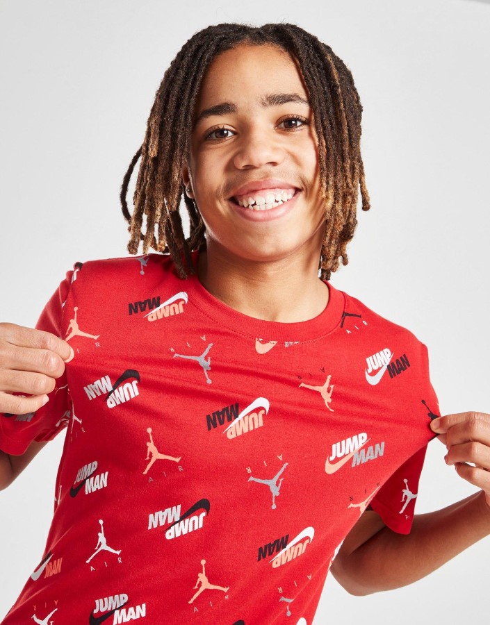 Jordan All Over Print Jumpman Majica Junior Crvena