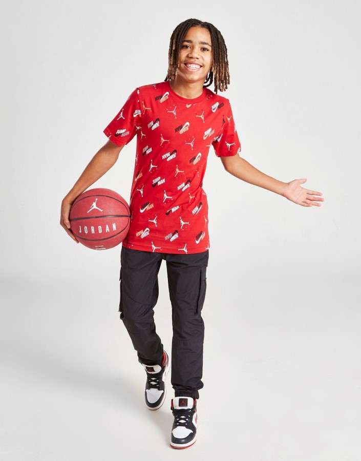Jordan All Over Print Jumpman Majica Junior Crvena