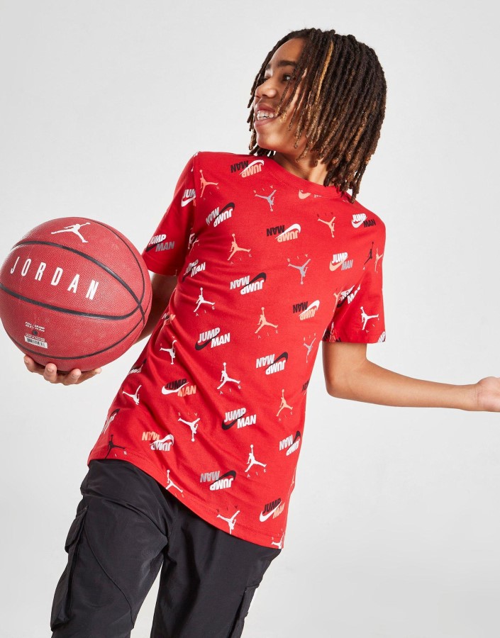 Jordan All Over Print Jumpman Majica Junior Crvena