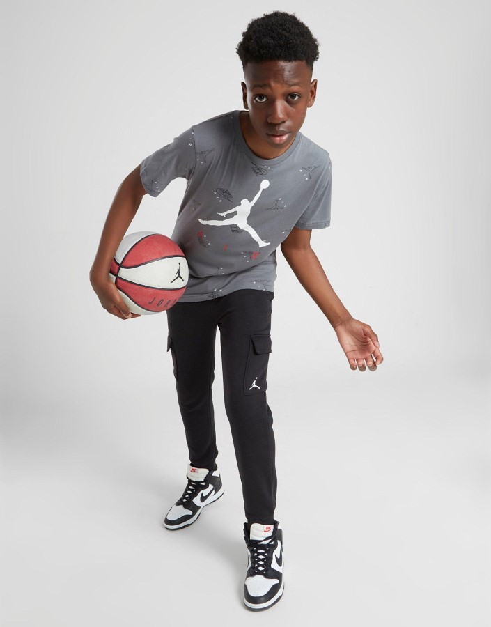 Jordan Sveobuhvatna Majica S Printom Junior Siva